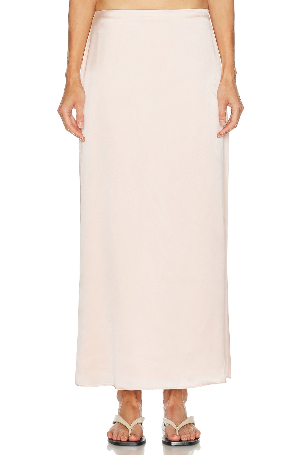 SRG Sutton Silk Skirt in Dusty Rose - Rose. M also in L, S, XL