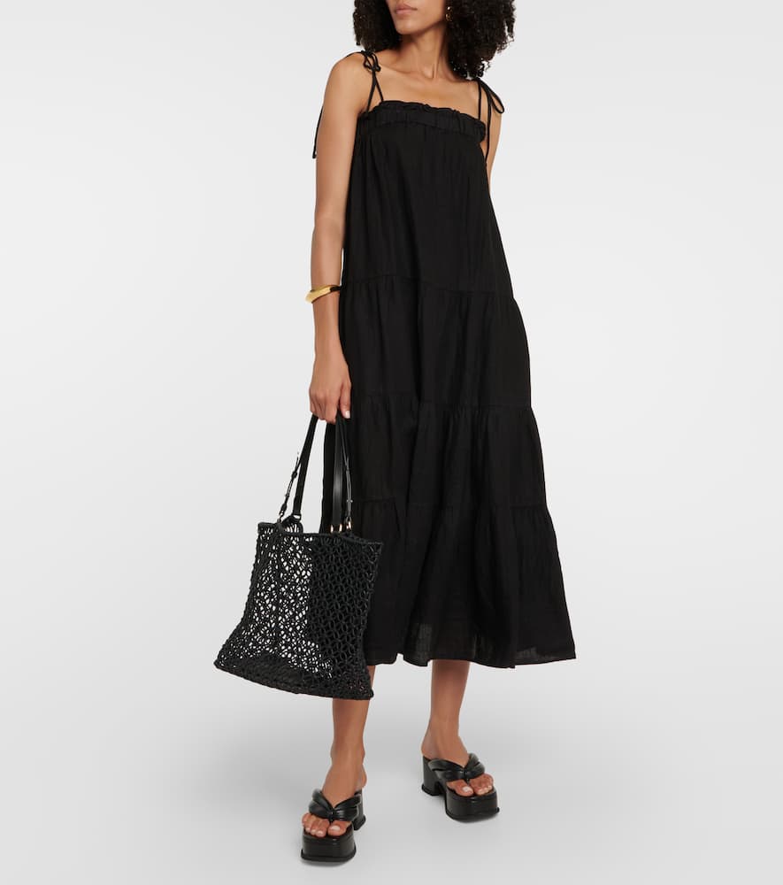 Charlie tiered linen maxi dress