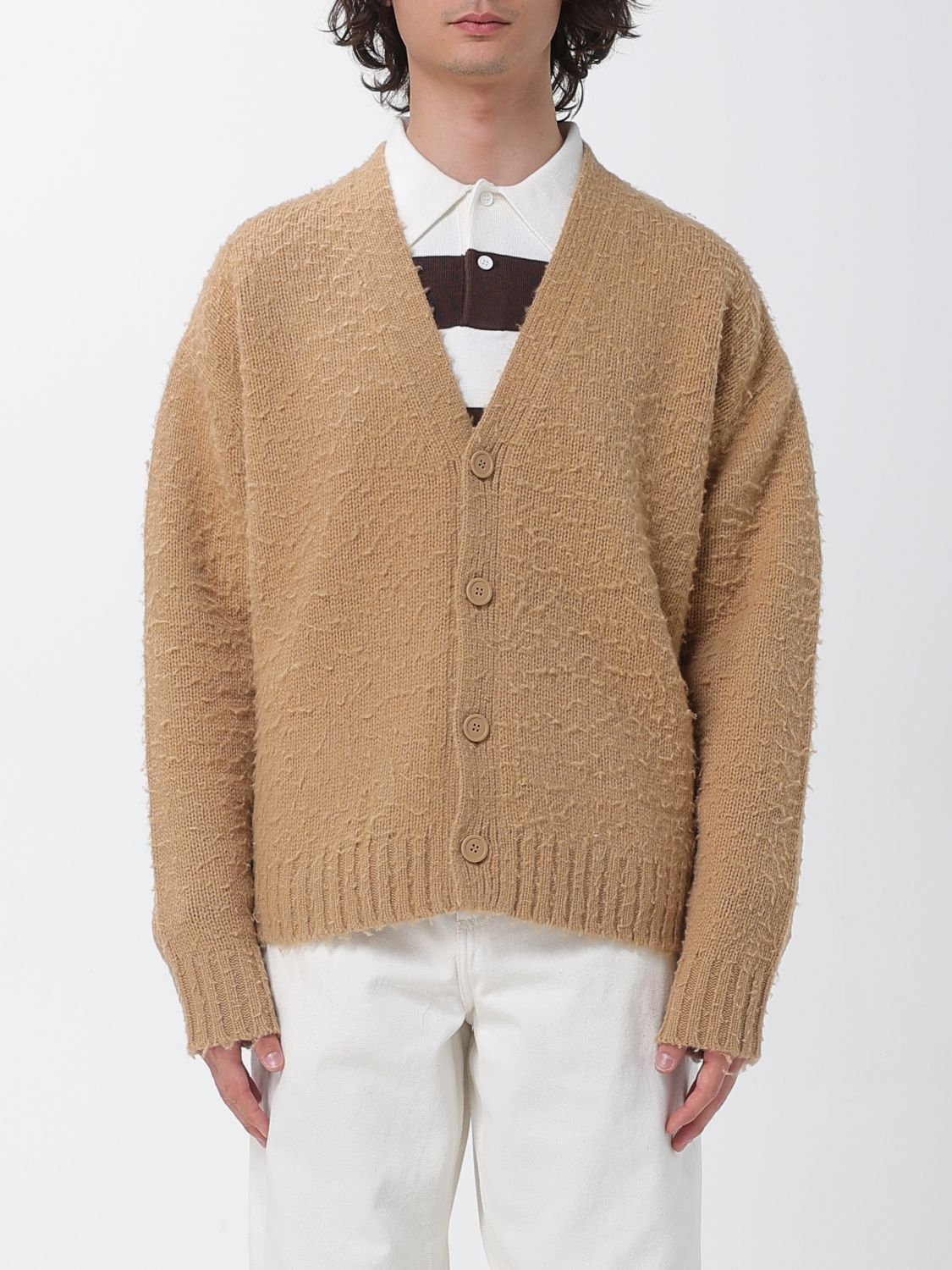 Cardigan Men color Beige