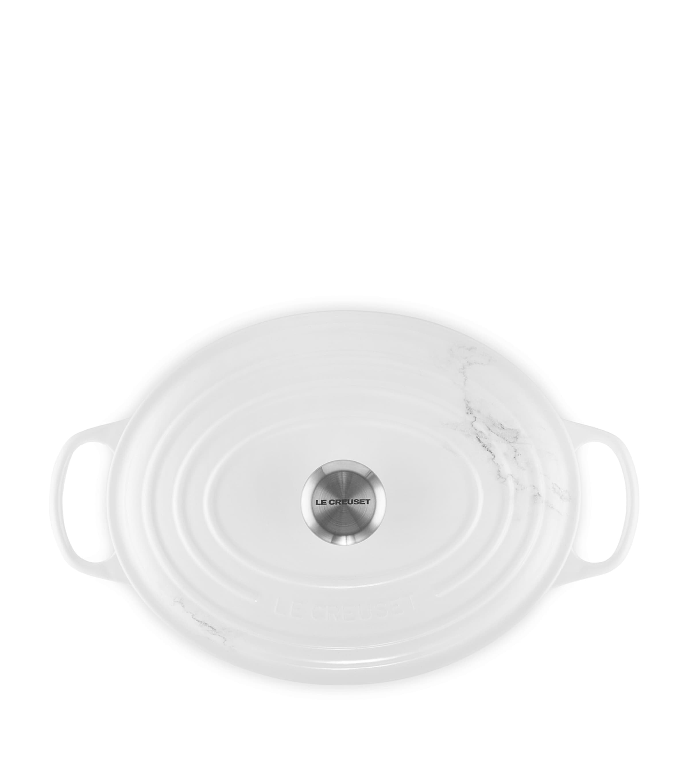 Cast Iron Marble Oval Casserole Dish