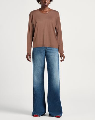 Woman Sweater Brown Size S Super 140s Wool
