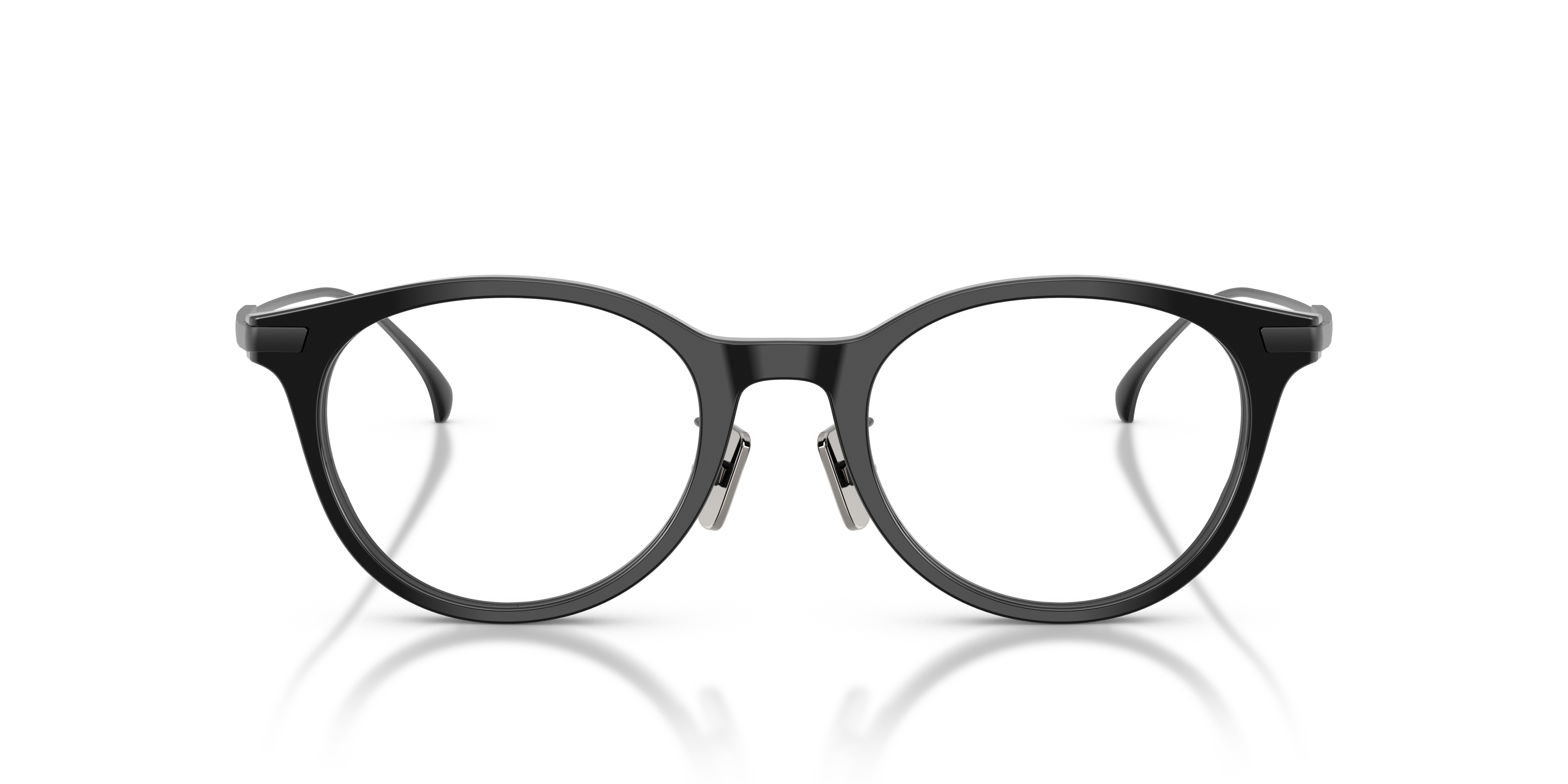 Moncler Unisex Moncler ME2022D 3001 Monturas ópticas Acetato Negro Transparente Redonda Norma