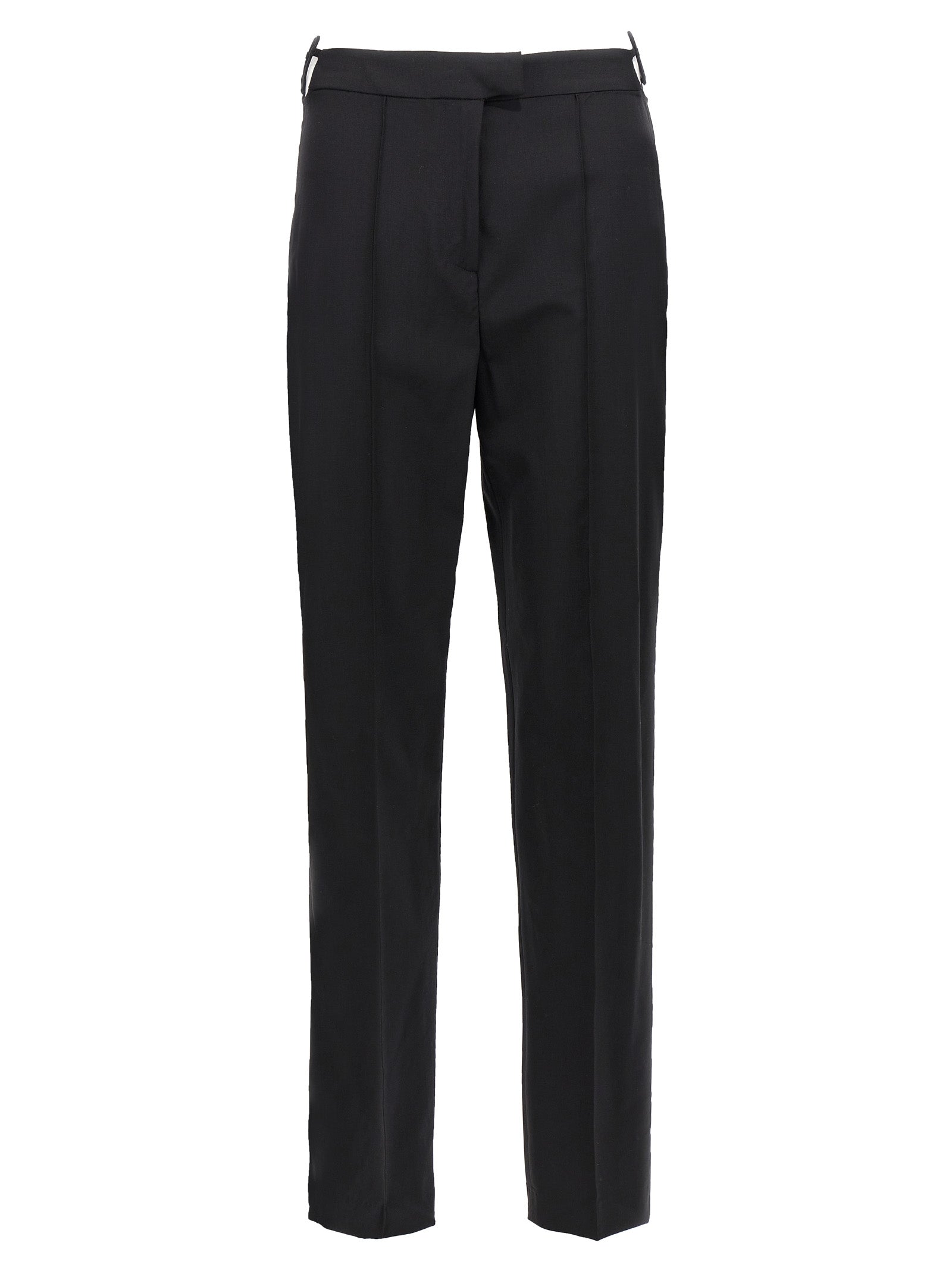 Virgin Wool Trousers — Black