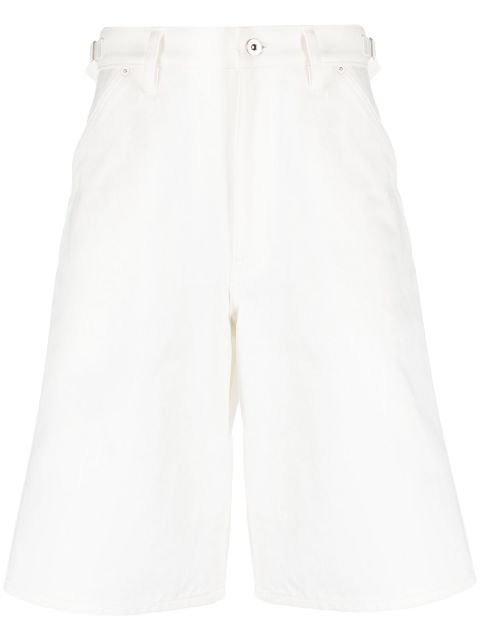 High-waisted A-line bermuda shorts