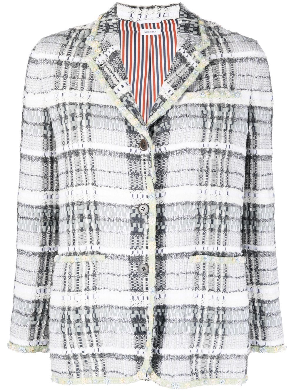 Tweed single-breasted jacket - Green