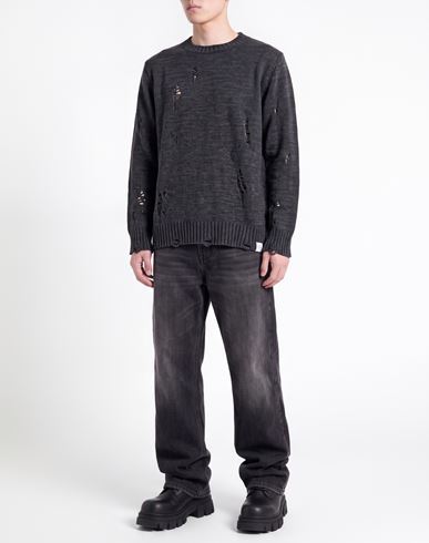 Man Sweater Charcoal Size S Acrylic, Wool