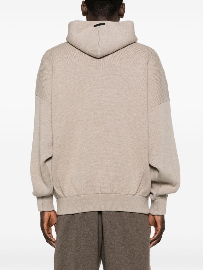 - Boucle Knit Hoodie