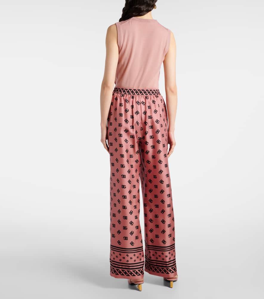 DG silk satin palazzo pants