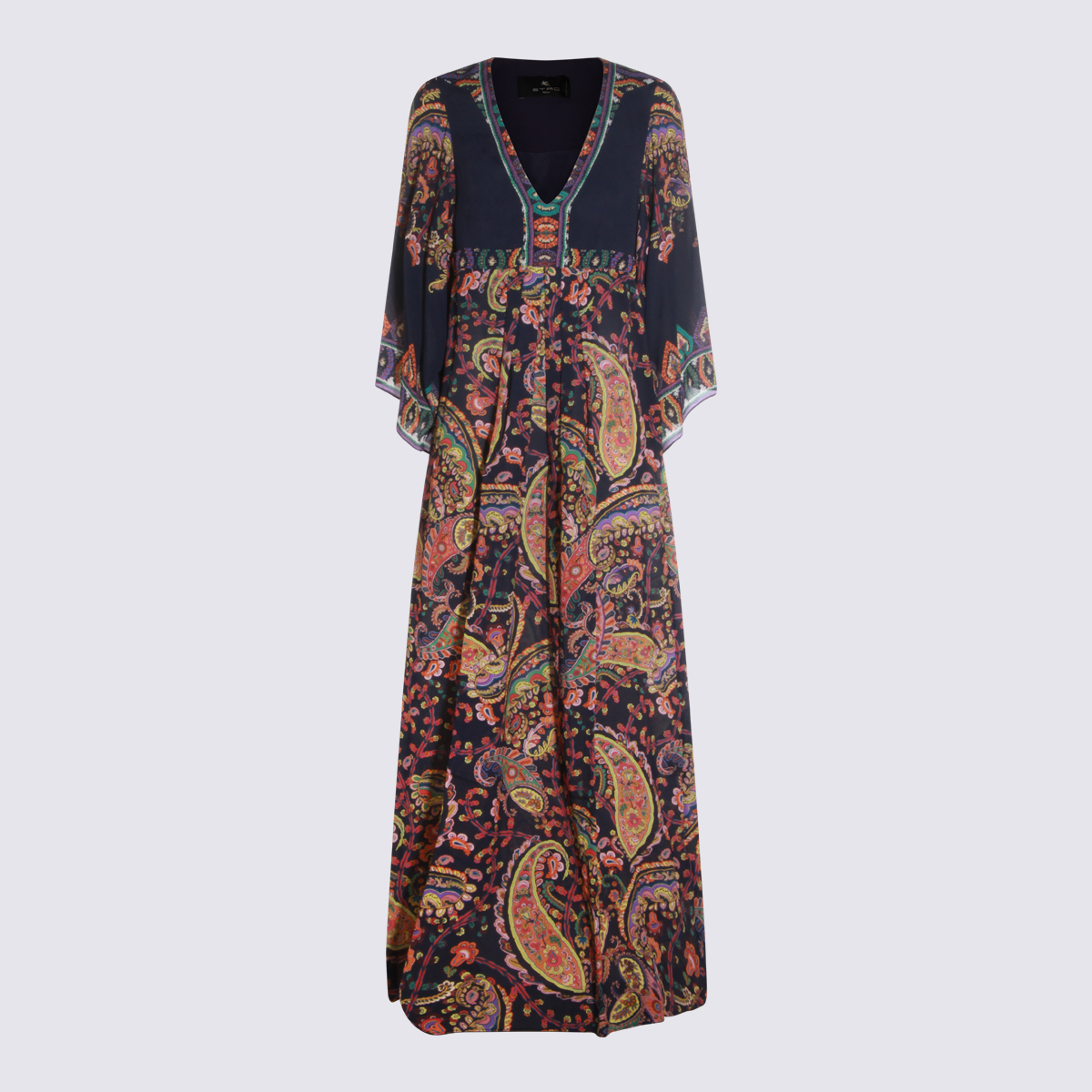 Multicolor Viscose Long Dress