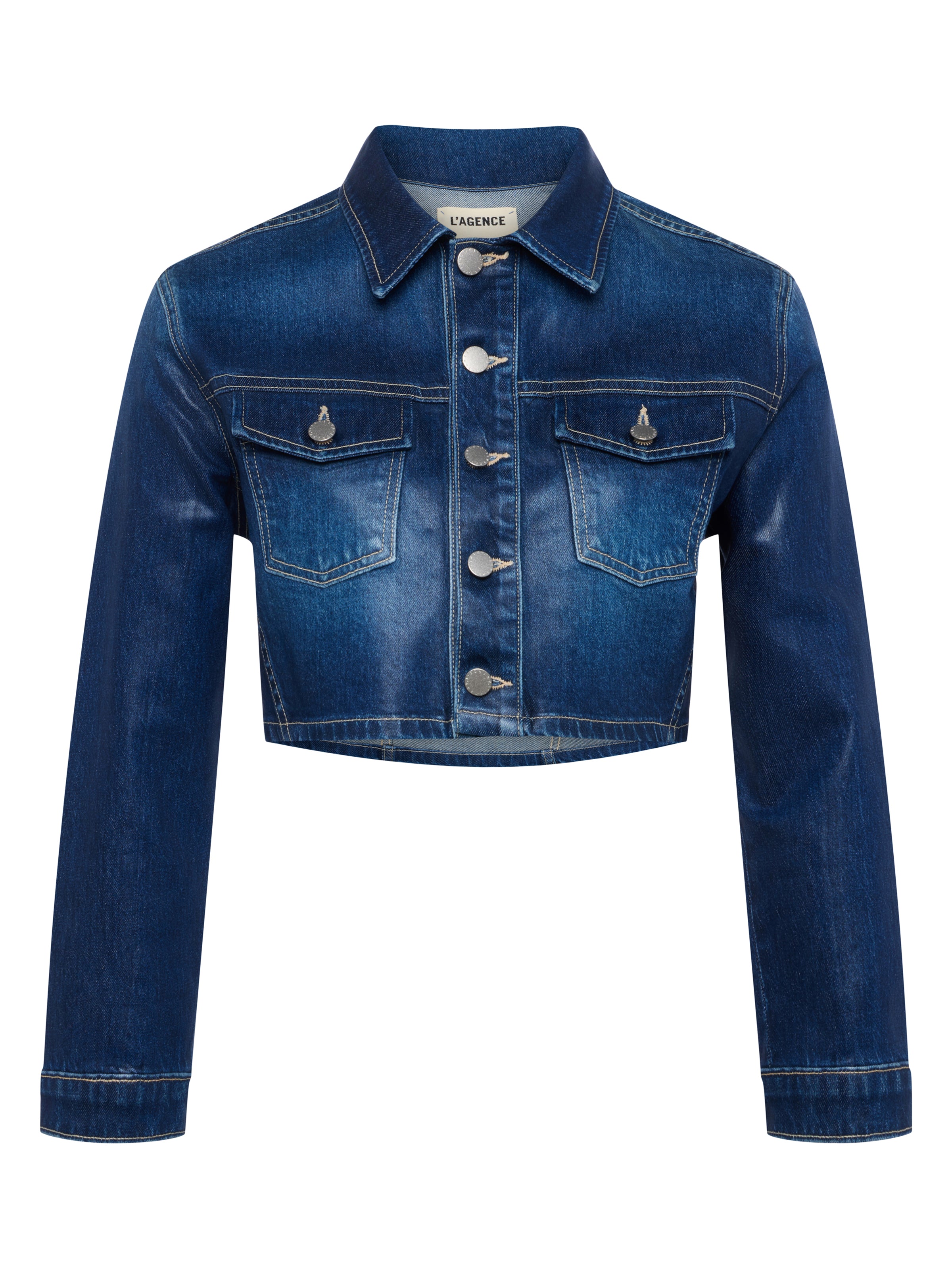 Genevie Coated Denim Jacket In Ladera Coated