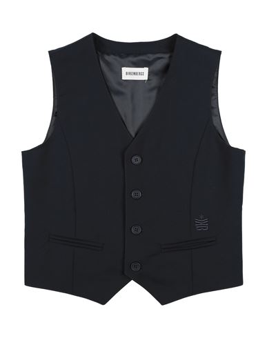 Bikkembergs Kid Boy Tailored Vest Midnight blue Size 10 Polyester, Viscose, Elastic fibres