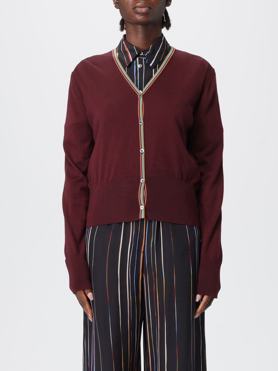 Cardigan Woman color Burgundy