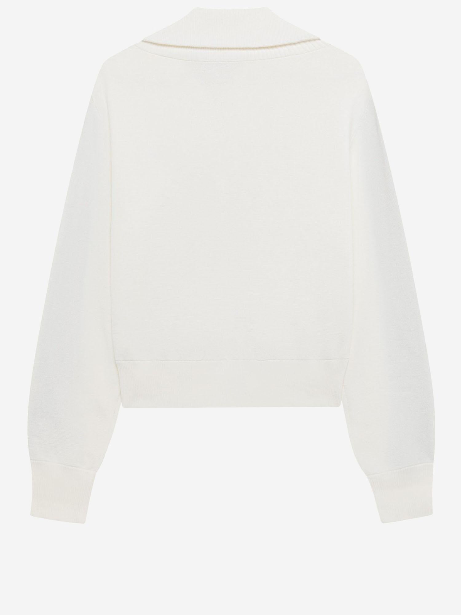 Viscose Blend Sweatshirt — White