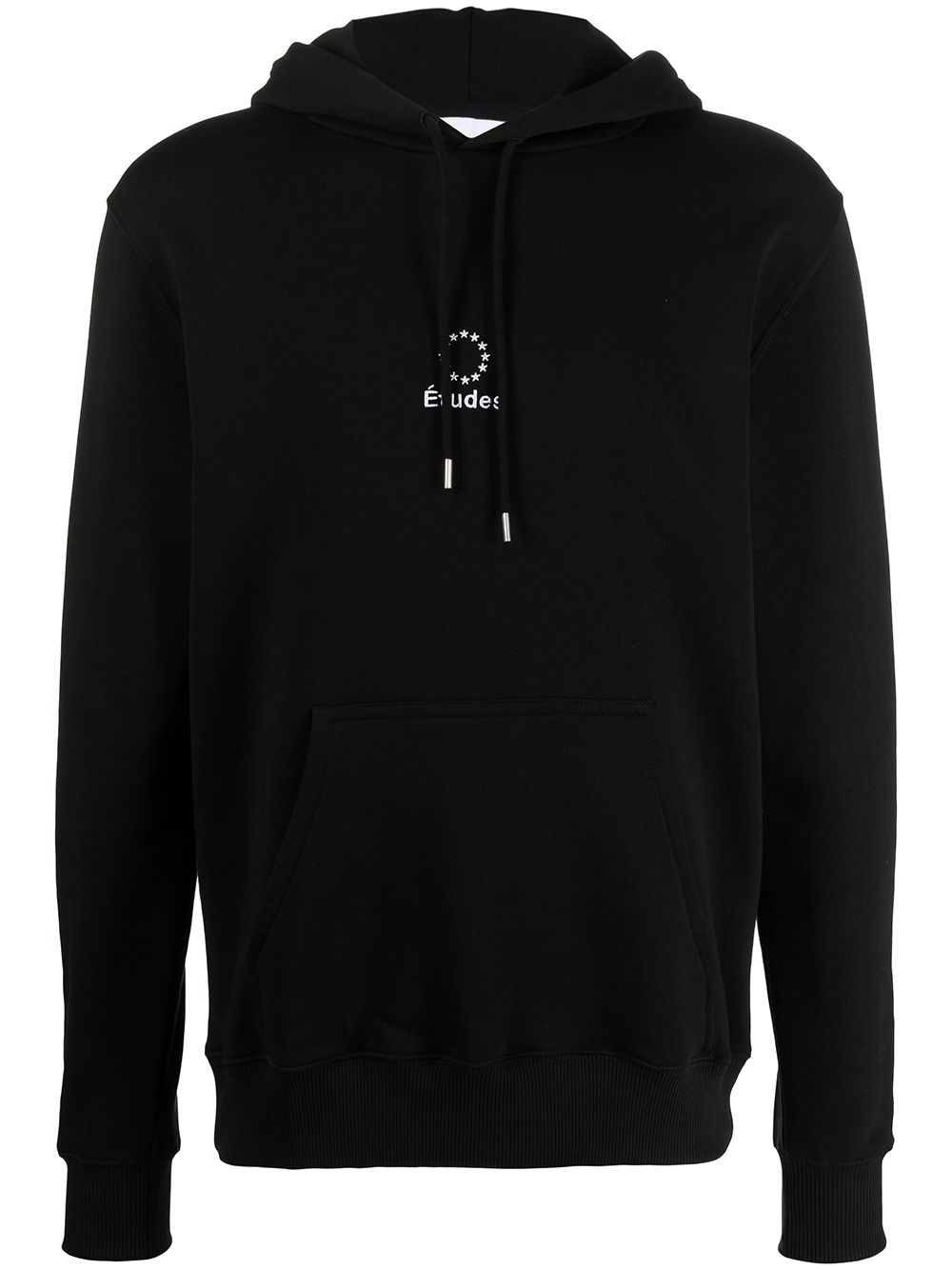 Logo organic cotton hoodie - Black