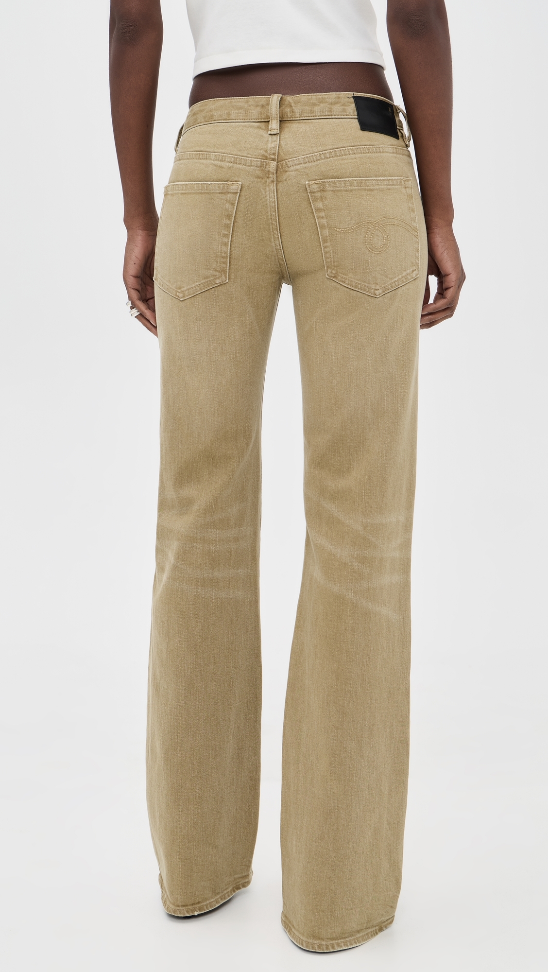 Boy Flare Jeans Olive Green Haze Stretch