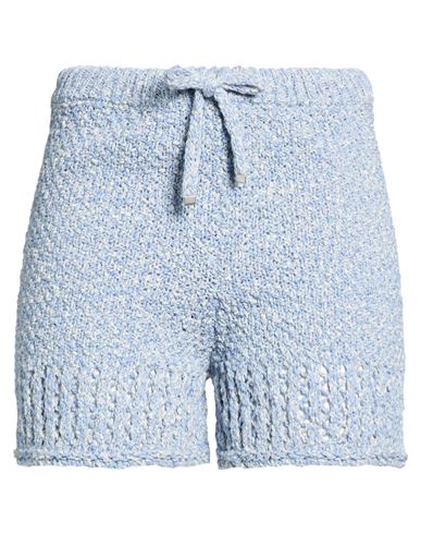 Woman Shorts & Bermuda Shorts Light blue Size S Cotton