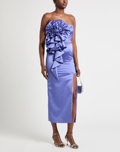 Woman Midi dress Lilac Size 4 Polyester, Elastane