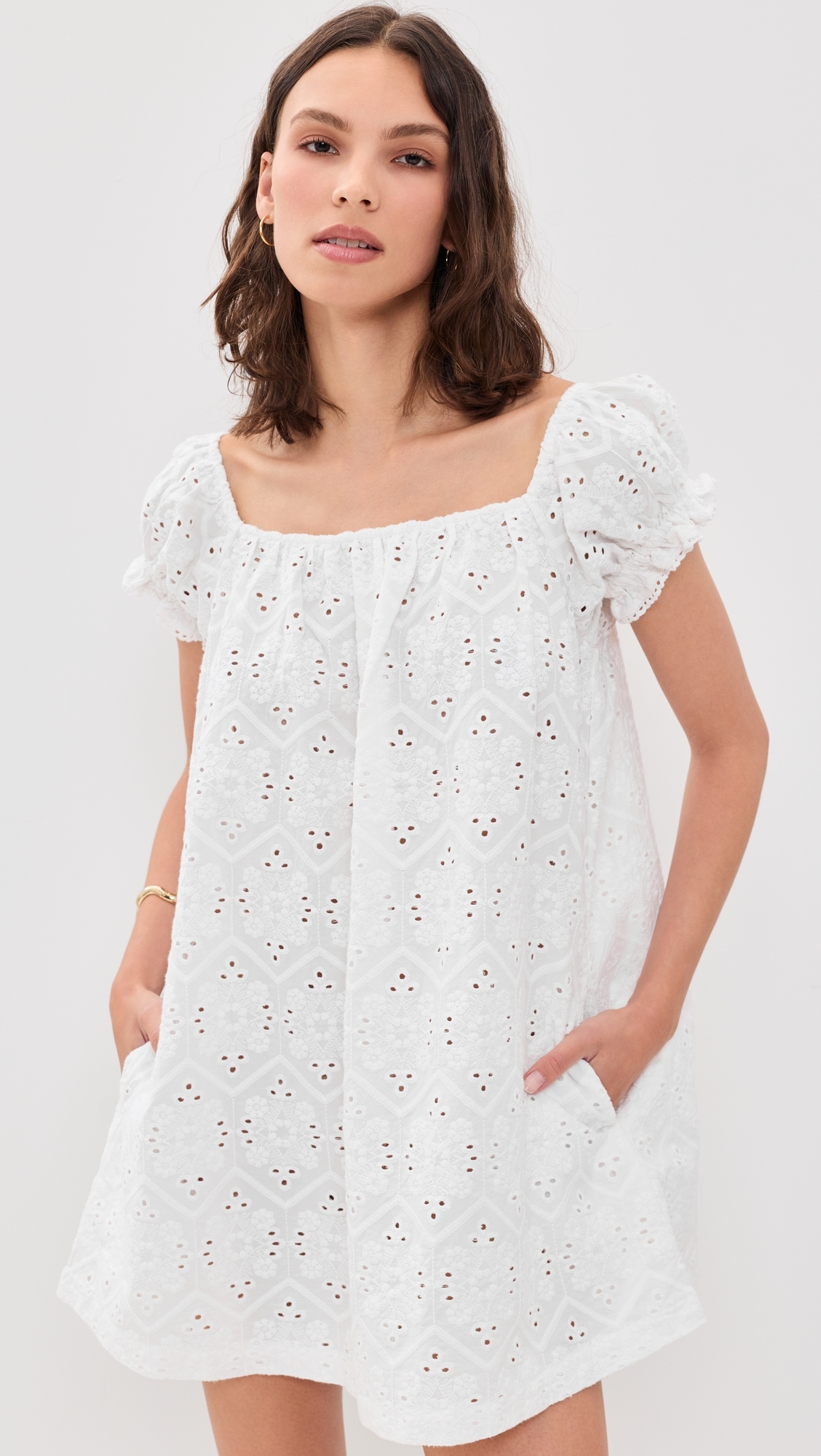 The Ophelia Dress White Diamond Eyelet