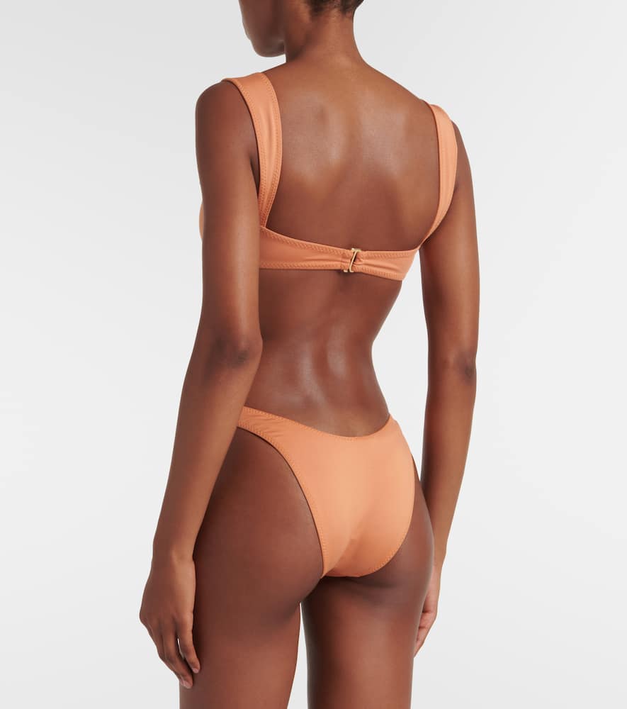 Spiral low-rise bikini bottoms