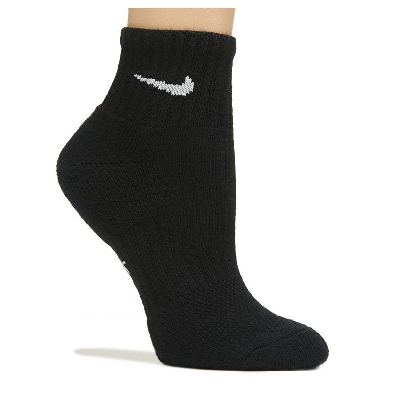 6 Pack Youth Medium Cushioned Ankle Socks (Black)