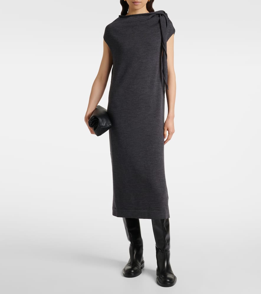 Wool midi dress