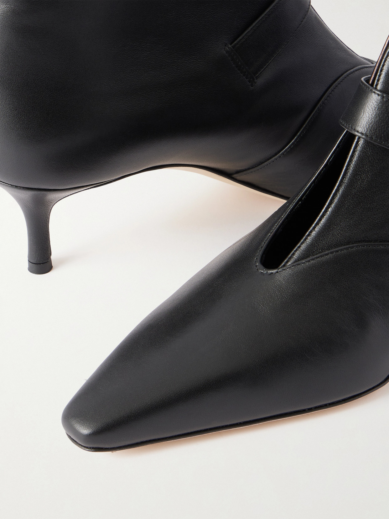 Mendiola 50 Buckled Leather Ankle Boots - Black