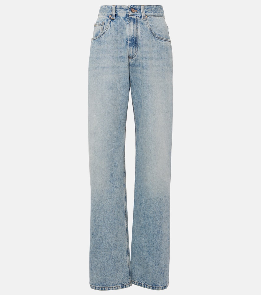 High-rise straight jeans