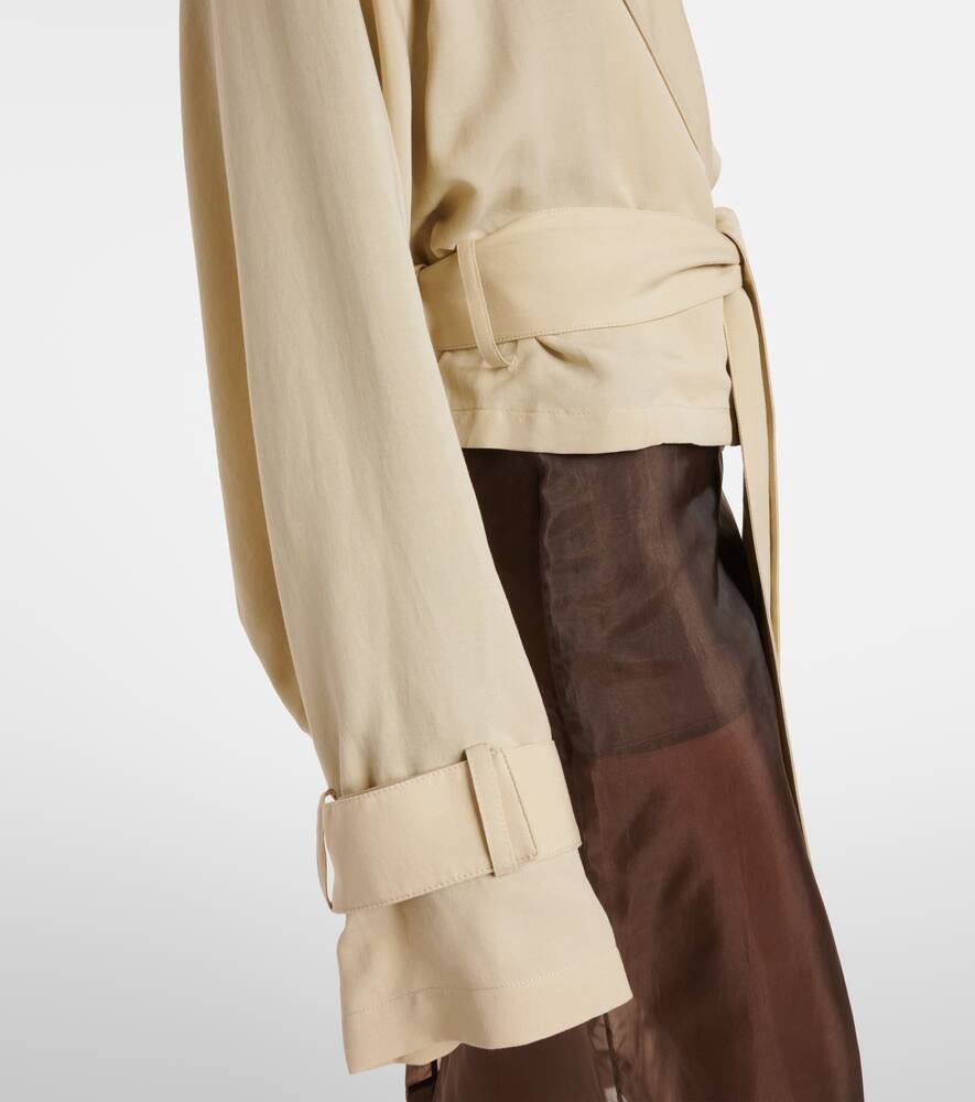 The Frankie Shop Simona cropped trench coat