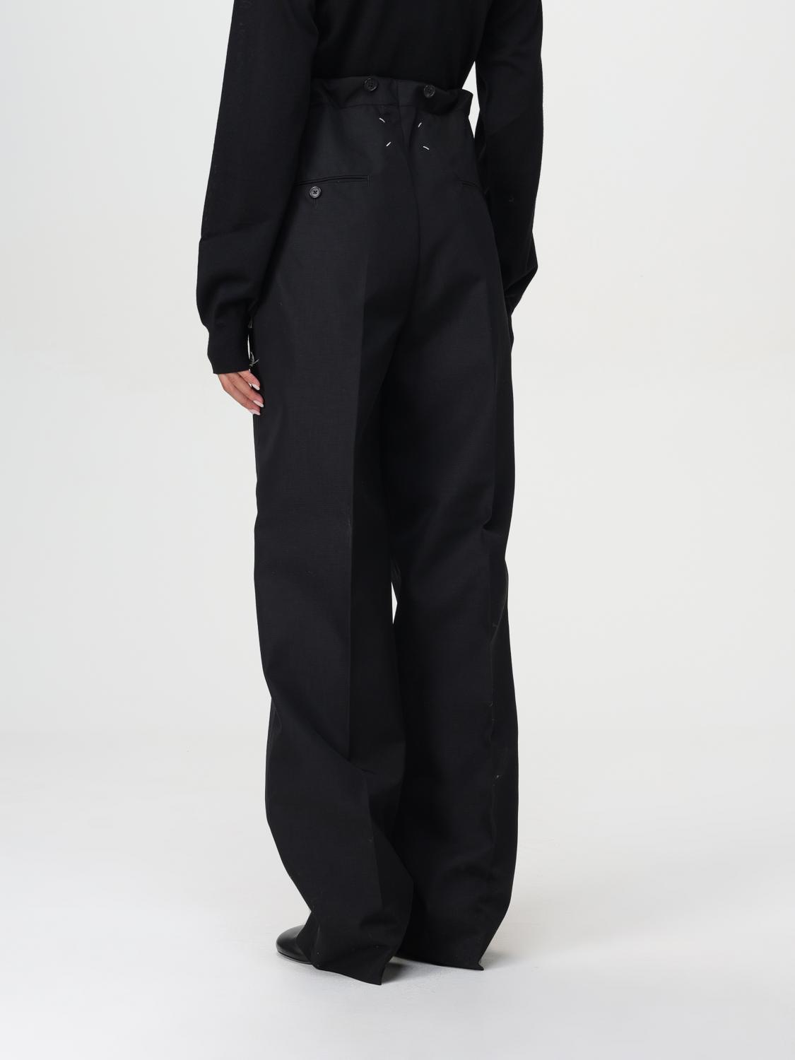 High-waist wide-leg trousers - Black