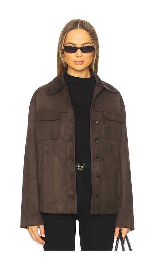 Tularosa Irene Faux Suede Jacket in Brown. - XS also in L, M, S