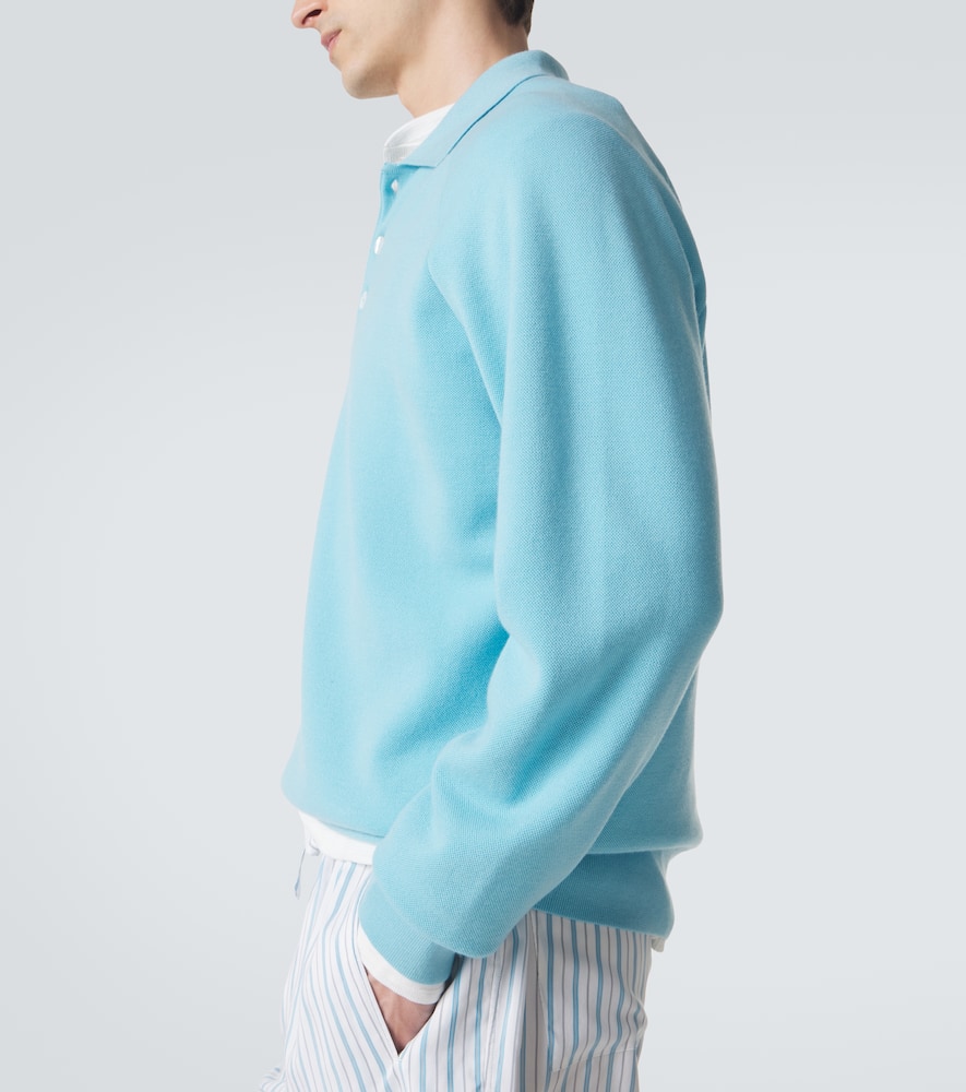 Cotton polo sweater