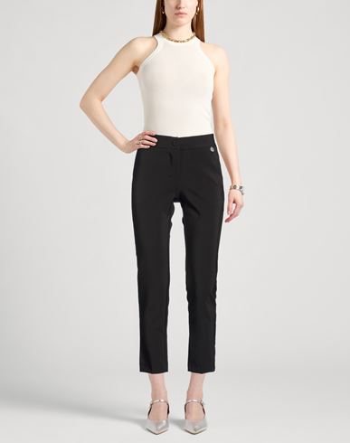 Woman Pants Black Size 2 Polyester, Elastane