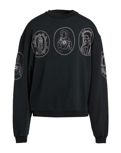 Man Sweatshirt Charcoal Size L Cotton
