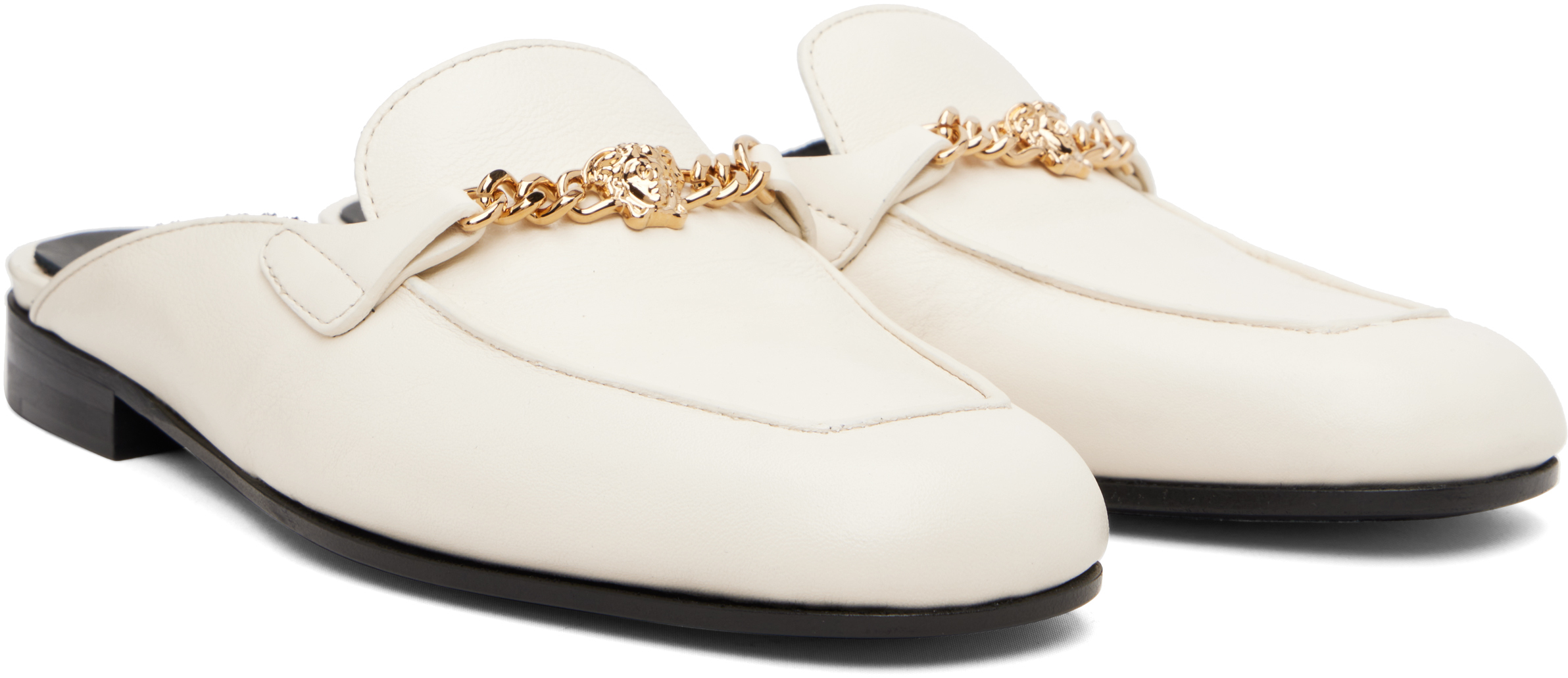 Off-White Medusa Leather Loafers