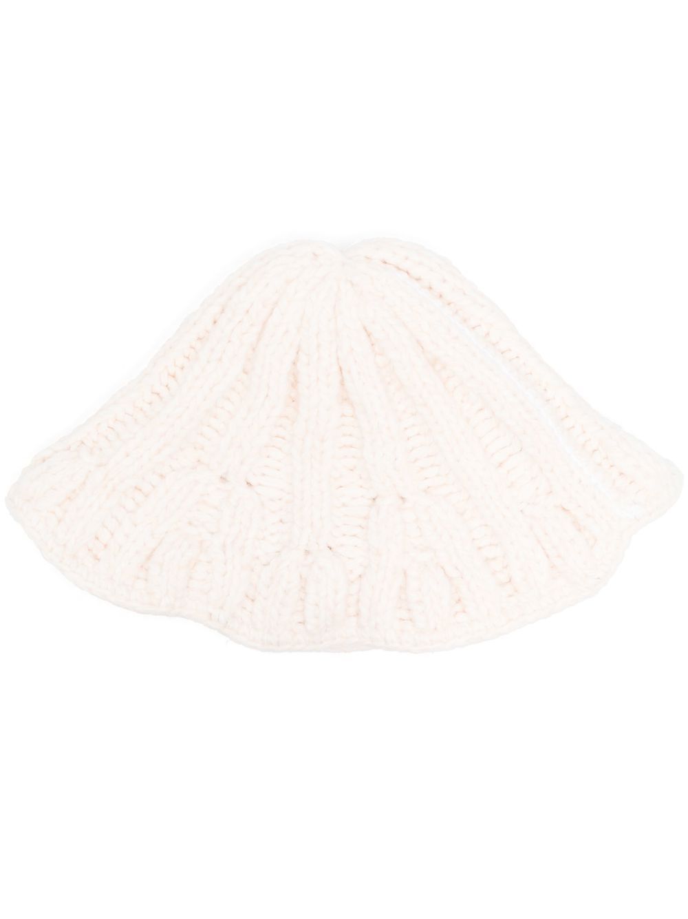 Ribbed knit bucket hat - Neutrals