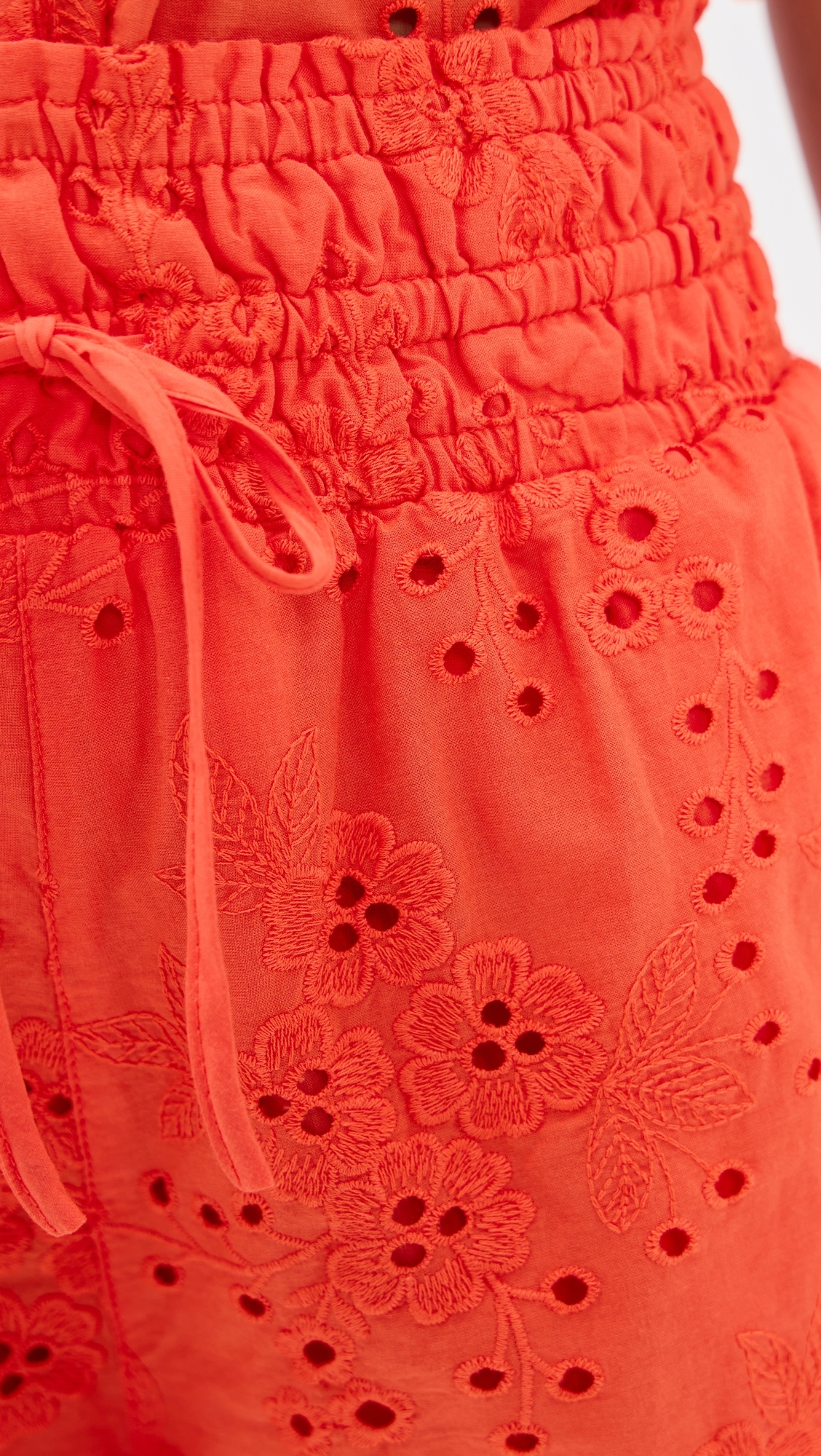 Frances Short Vermillion Eyelet Shorts Vermillion