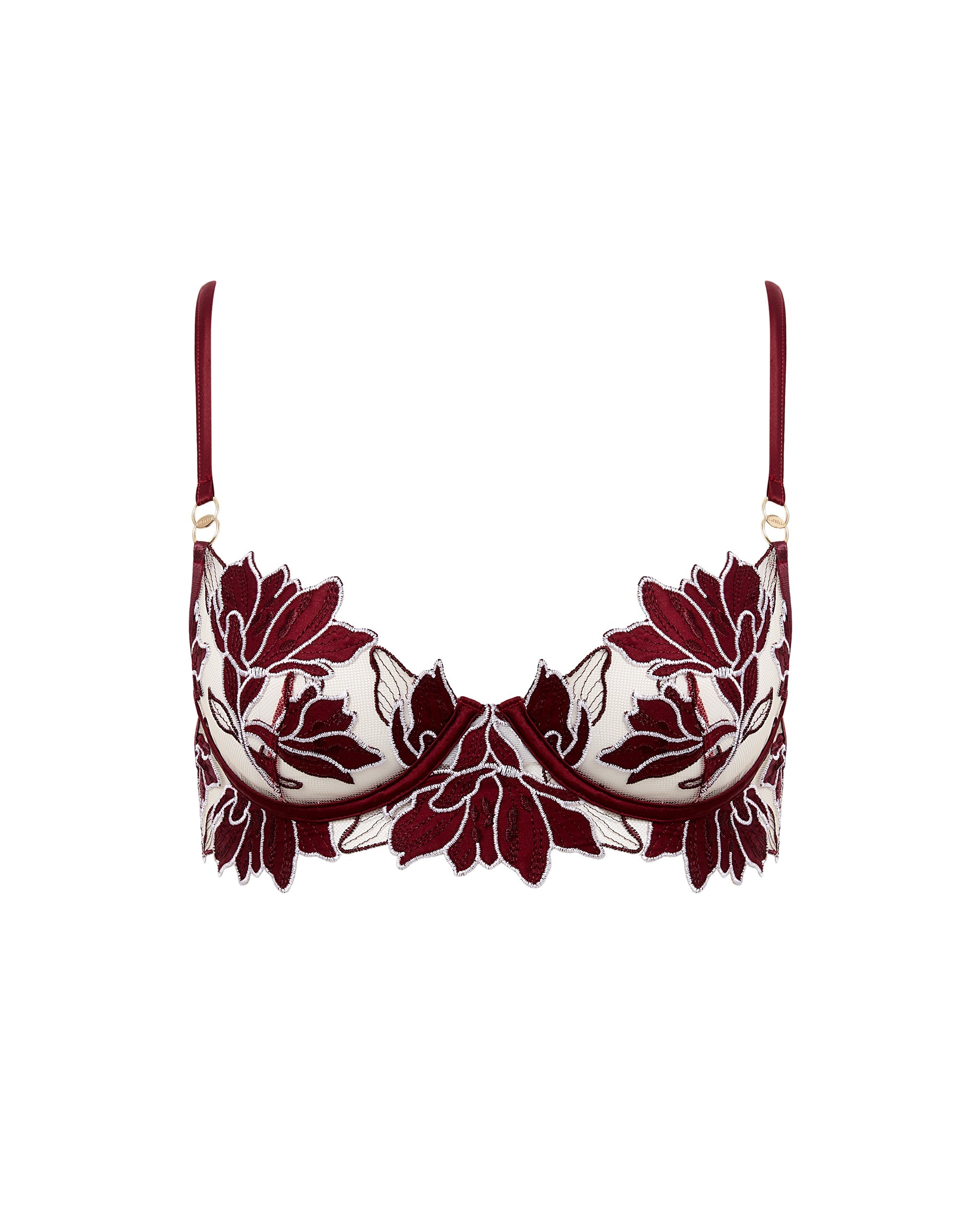 Bluebella Geneva Embroidered Longline Bra Cherry