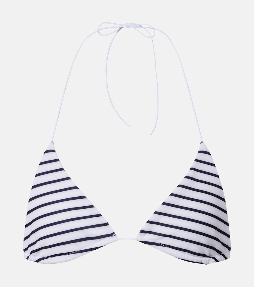 Micro Via striped bikini top
