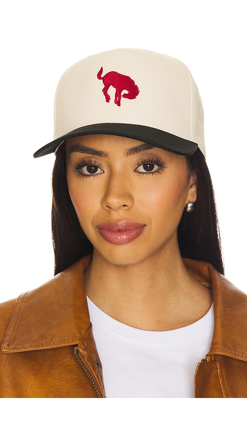 Darlin Horse Cap in Cream & Red.  a
