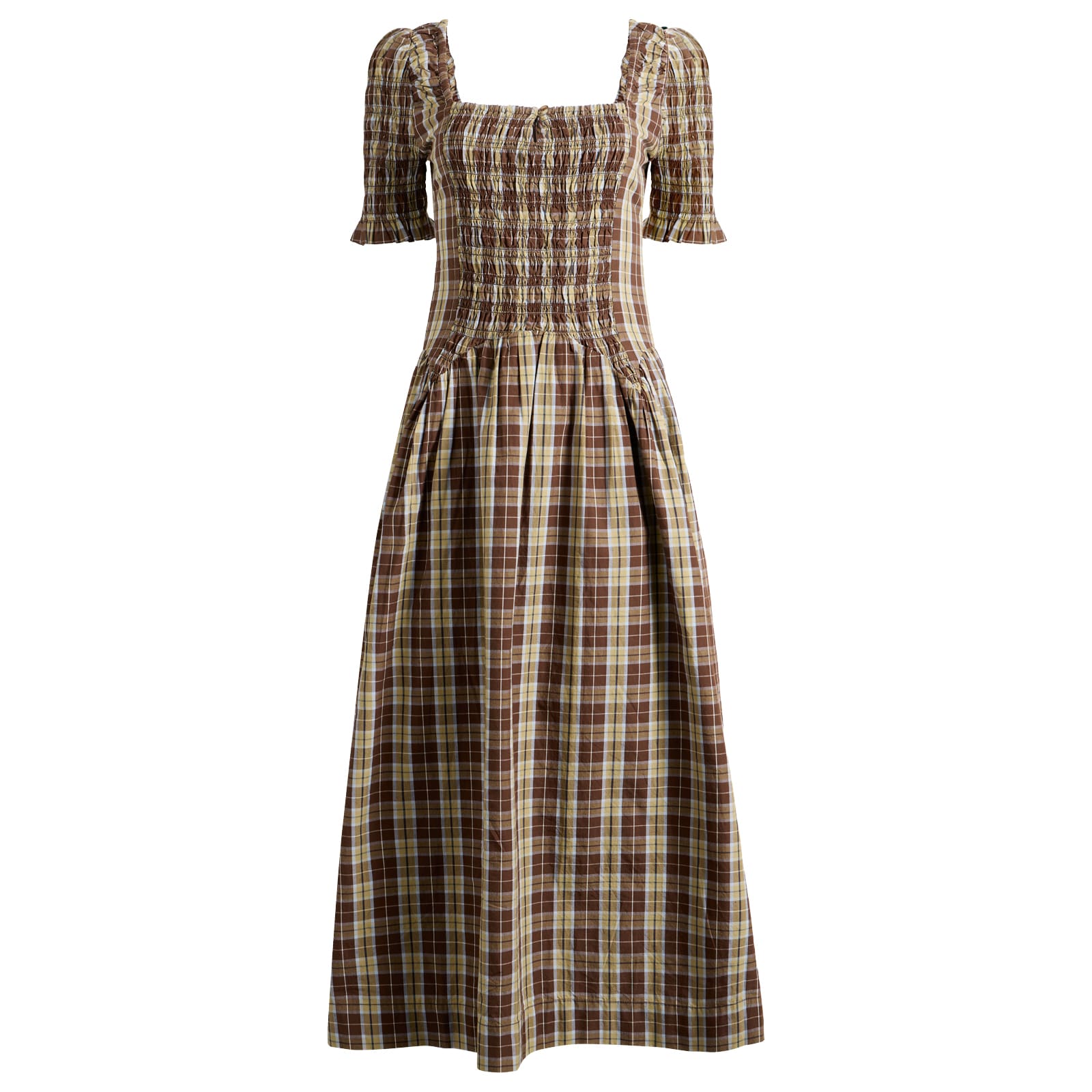 Women's Emmy Shirred Midi Dress Cocoa