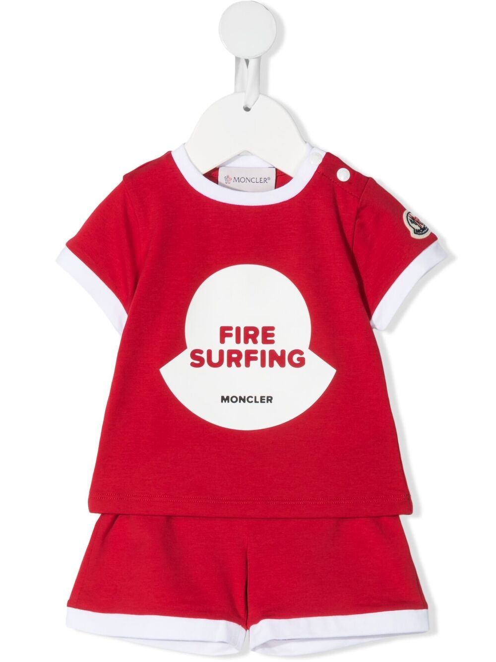 Fire surfing-print short set - Red