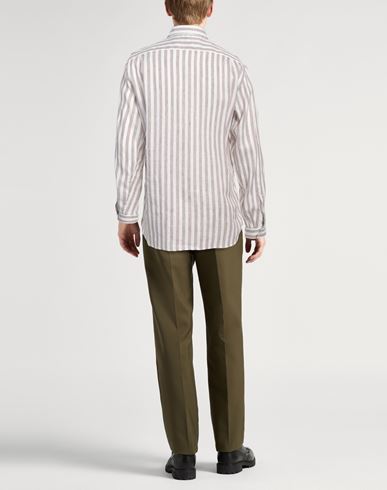 Lardini Man Shirt Brown Size M Linen