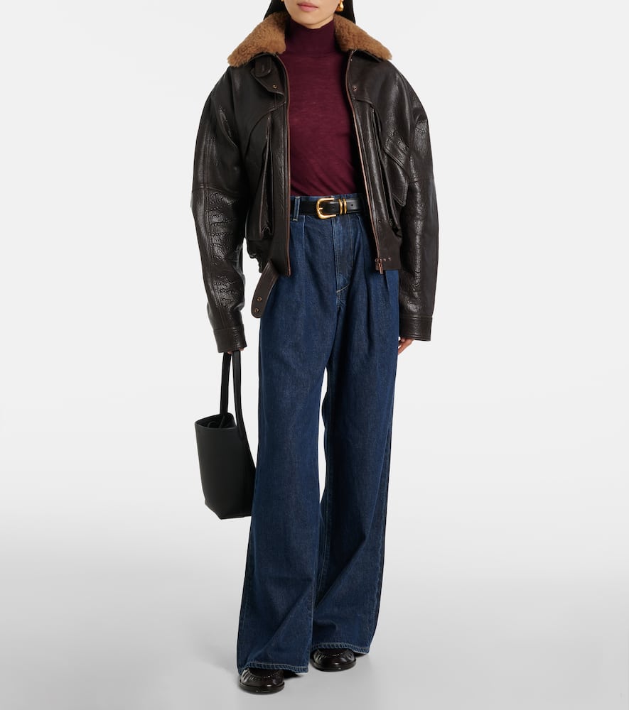 Petra high-rise wide-leg jeans
