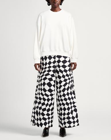 Woman Sweatshirt White Size L Cotton, Modal, Elastane