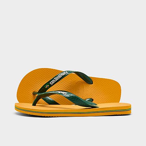 Women's Brasil Logo Flip-Flop Sandals in Pop Yellow