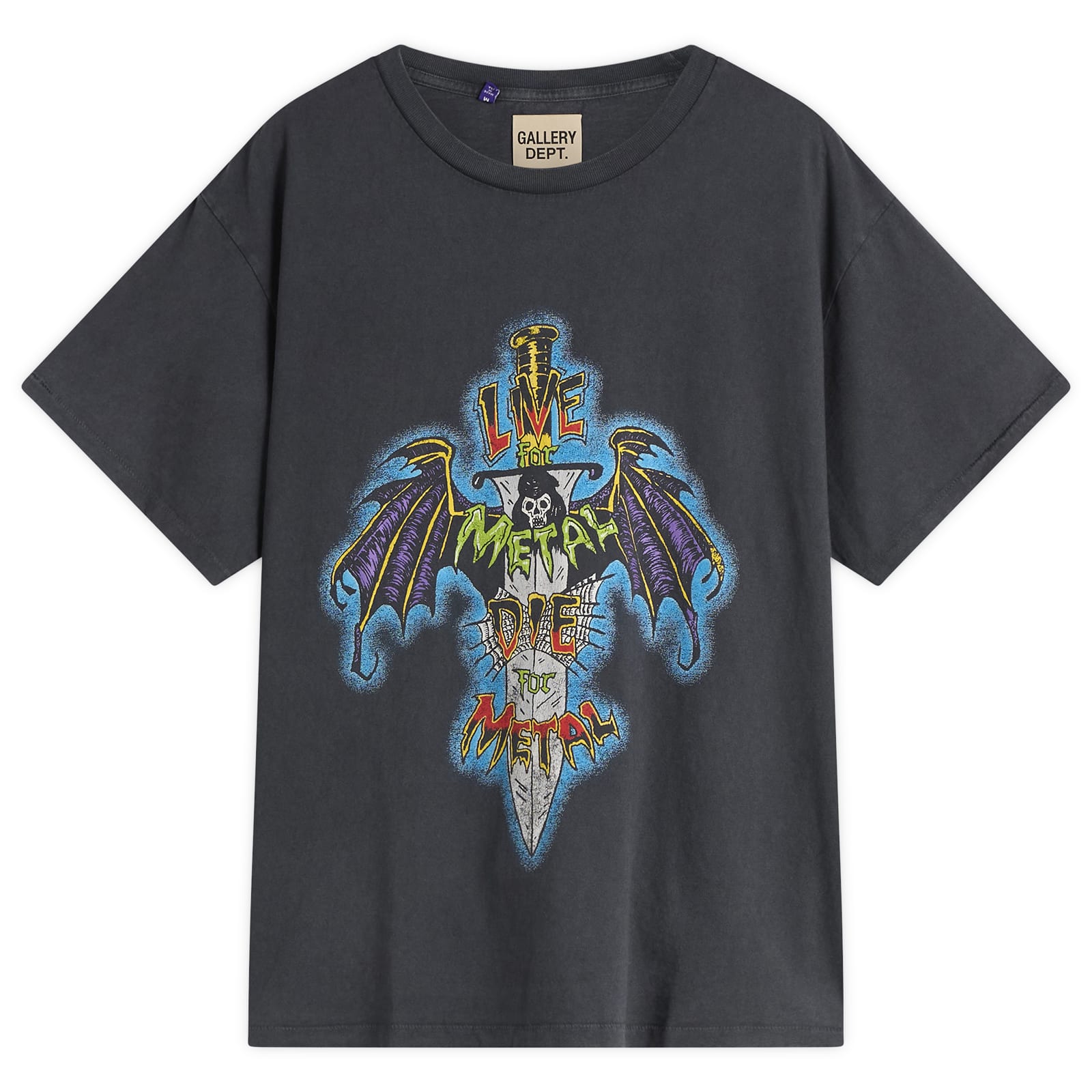 Men's Live For Metal T-Shirt Vintage Black