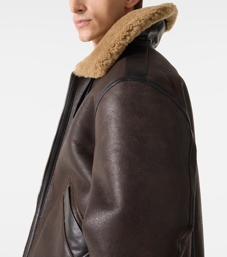 Shearling-lined leather jacket