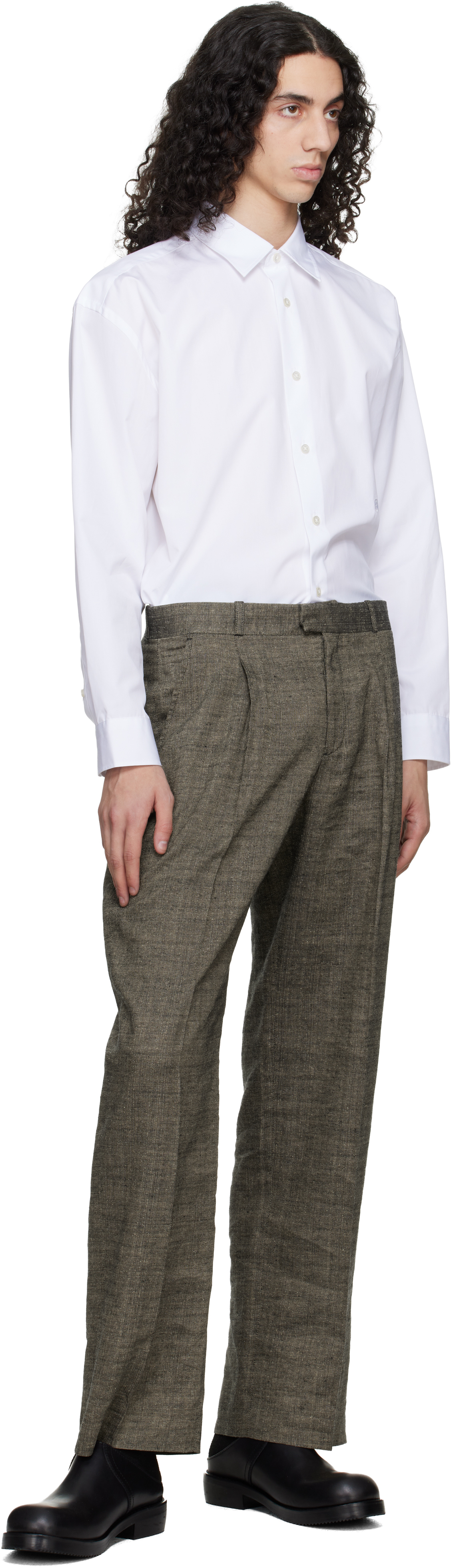 White Relaxed-Fit Cotton Poplin Shirt