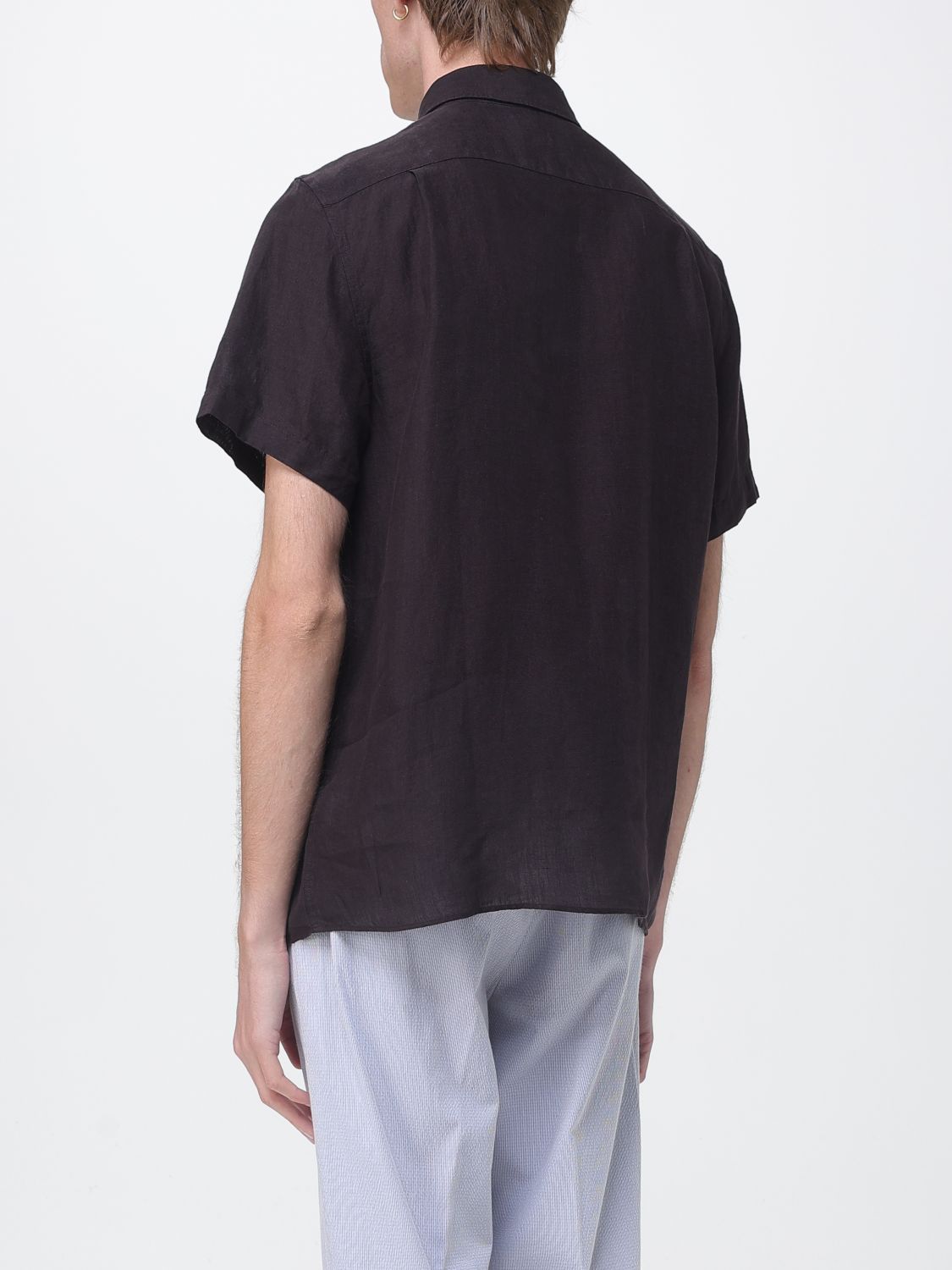 Embroidered logo short-sleeve shirt - Blue