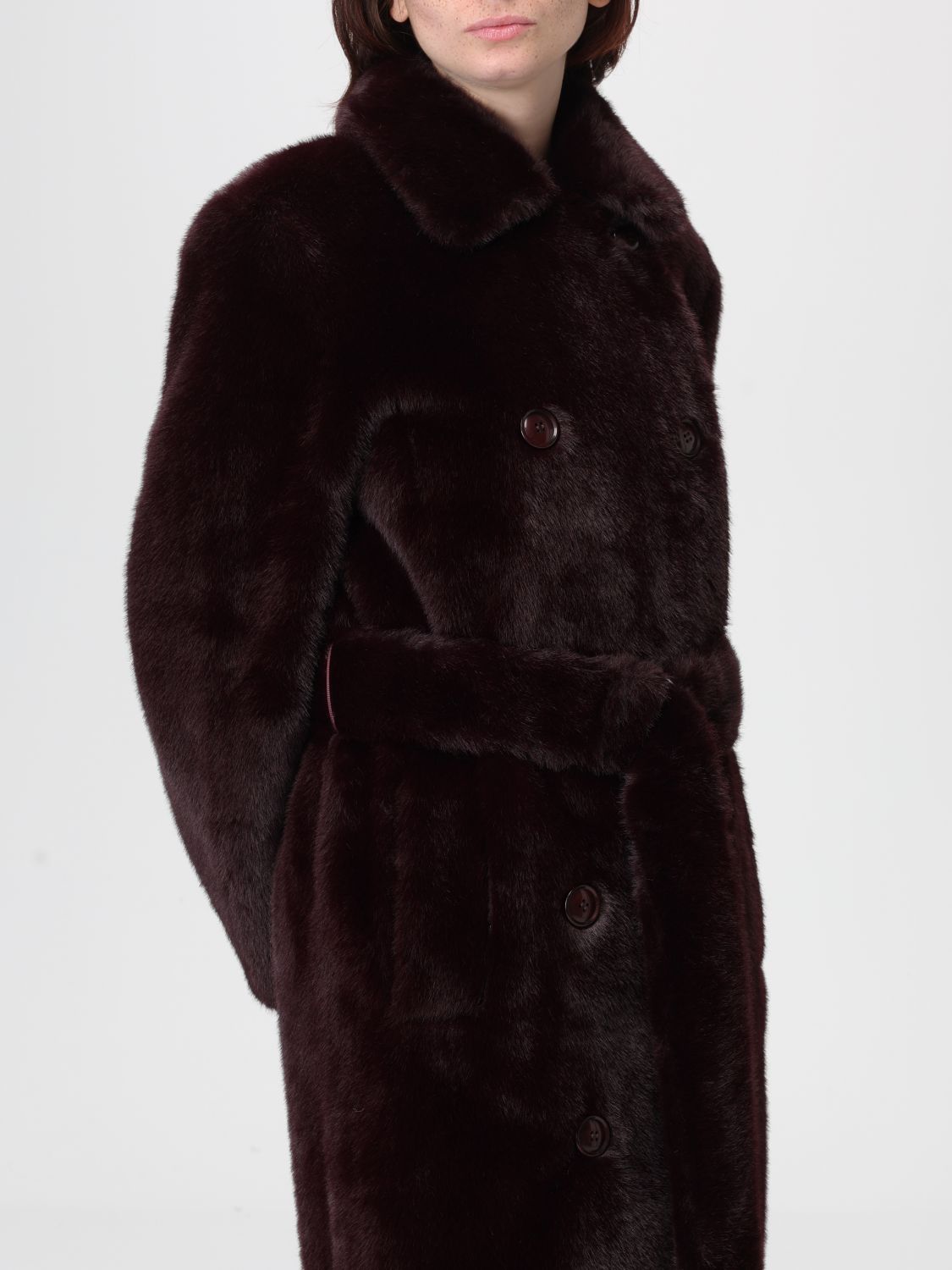 Coat Woman color Burgundy